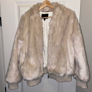 Banana Republic Faux Fur Bomber Jacket